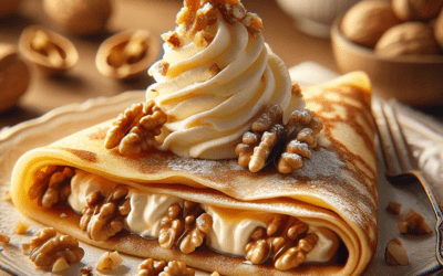 Diós palacsinta vaníliás mascarponéval