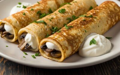 Gombás-tejfölös palacsinta