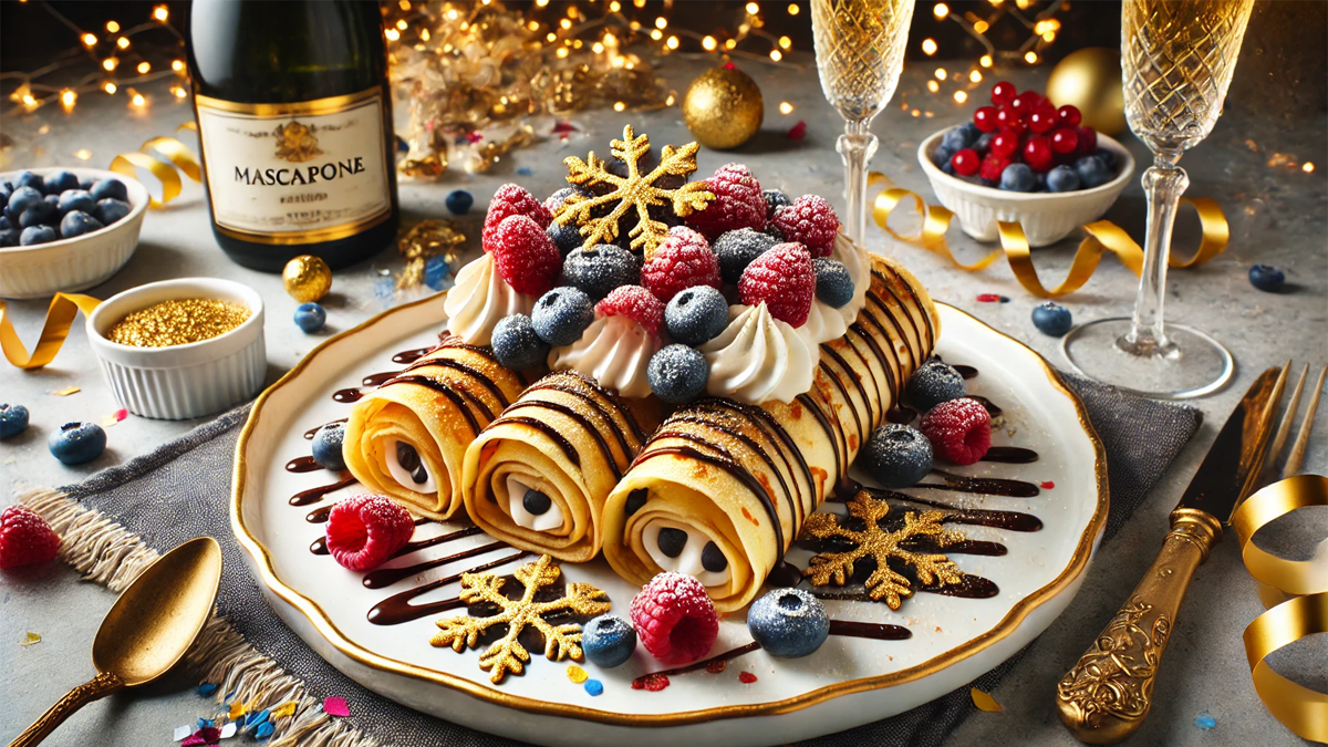 Szilveszteri palacsinta gyümölcsös mascarponés krémmel